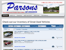 Tablet Screenshot of parsonsofcrandon.com